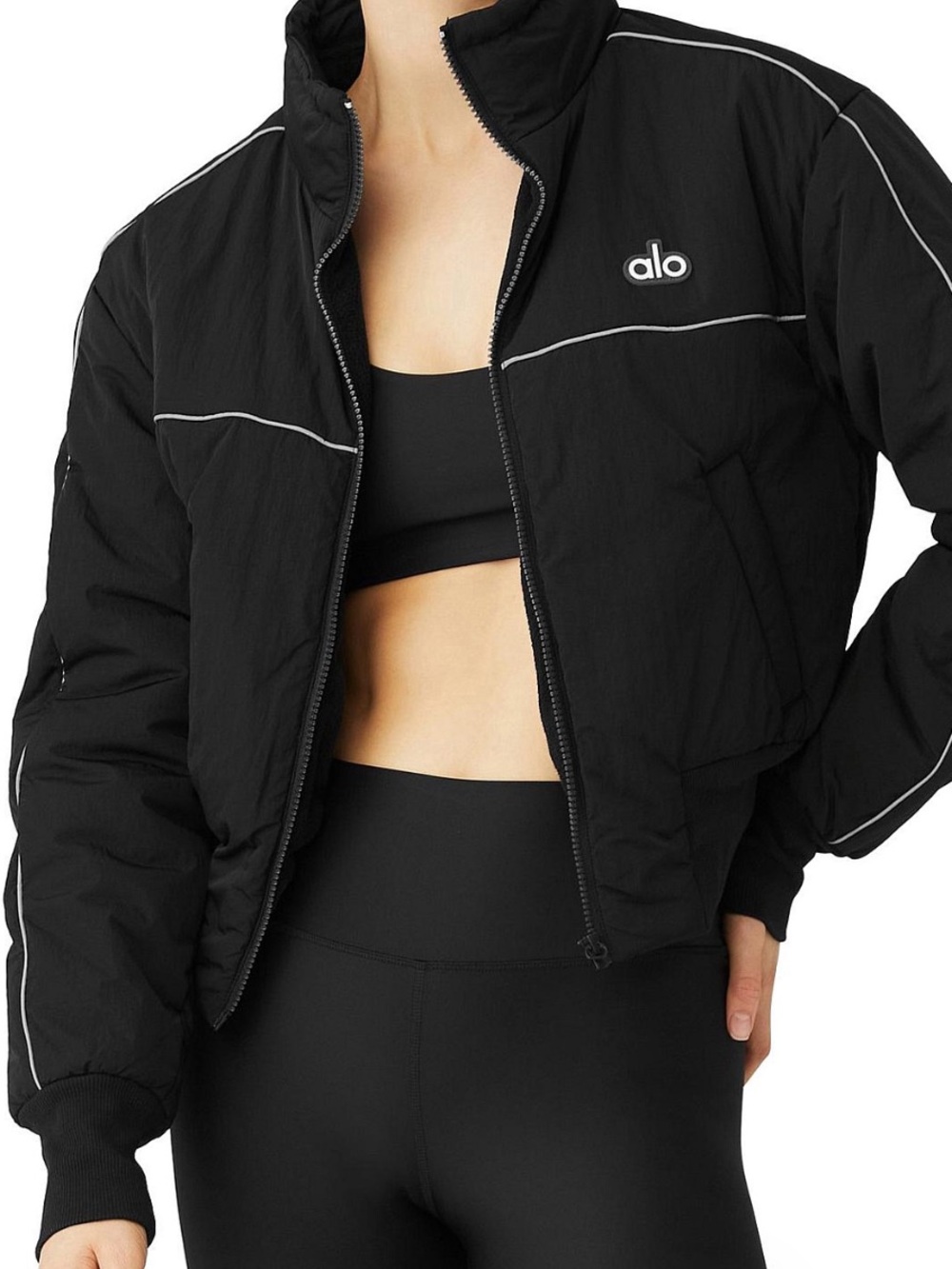 ALO Yoga DropTop Puffer Jacket Black S